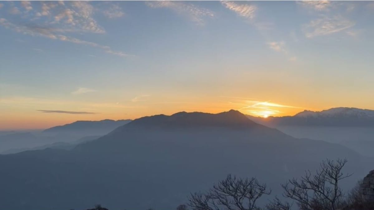 Escursione al tramonto sul monte Cengio